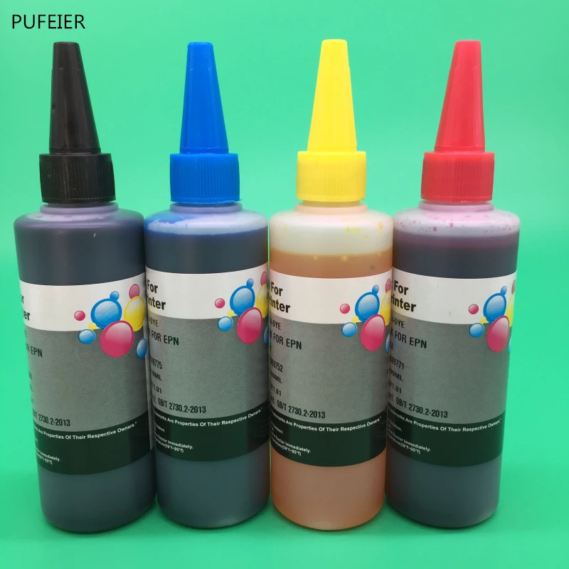 

4 Bottles T1971 T1962-T1964 Dye Based Ink For Epson XP-201 XP-204 XP-211 XP-214 XP-401 XP-411 XP-101 WF-2532 XP211 XP411 XP201