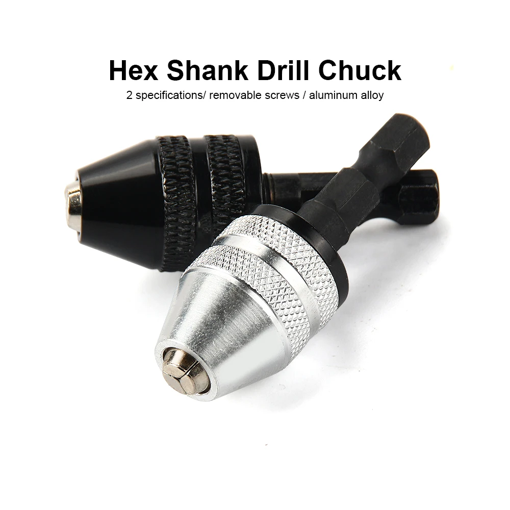JelBo Mini Drill Chuck Adapter Screwdriver Impact Driver Adaptor 1/4 Hex Shank Drill Bit Quick Chan