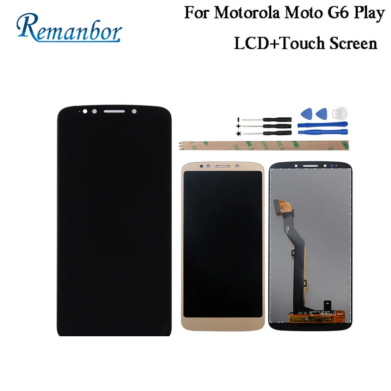 

Remanbor For Motorola Moto G6 Play LCD Display And Touch Screen Repair Parts For Moto G6 Play Digital Accessory +Tools +Adhesive