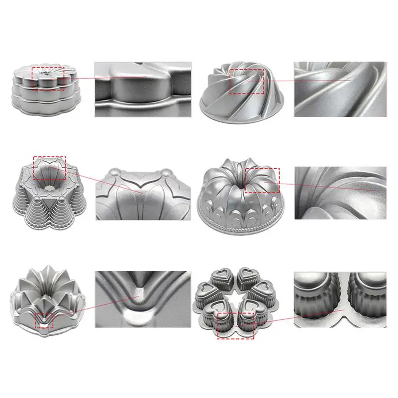 

Aluminum Die Cast Heavy Windspout Cake Pan Non Stick Cake Mold Metal DIY Kitchen Supplies Bakeware