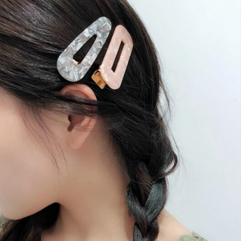 Vintage Women Geometric Acrylic Hair Clips Barrette Hairpins Hair Accessories Vintage Women Geometric Acrylic Hair Clips Barrette Hairpins Hair Accessories
