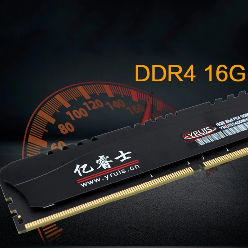 Горячая-Yruis Ddr4 16 г Pc Ram Память Dimm 1,2 в 288Pin Настольный Ram Внутренняя Память Ram для компьютерных игр Ram с кулером памяти(24