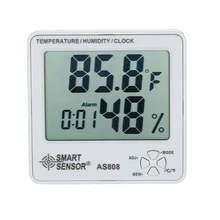 Умный датчик AS808 цифровой гигрометр и термометр измеритель влажности температуры тестер метеостанция с календарем и будильником