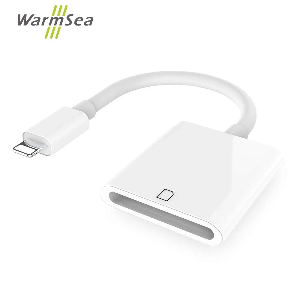 

Lightning to SD/TF Card Camera Reader Adapter Compatible Camera Kit OTG Data Cable Needn't APP for iPhone X 8 7 6 iOS 9.2-12