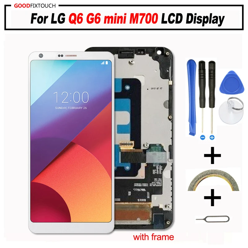 ЖК дисплей 5 дюйма для LG Q6 M700 M700A G6 Mini сенсорный экран с дигитайзером сменный