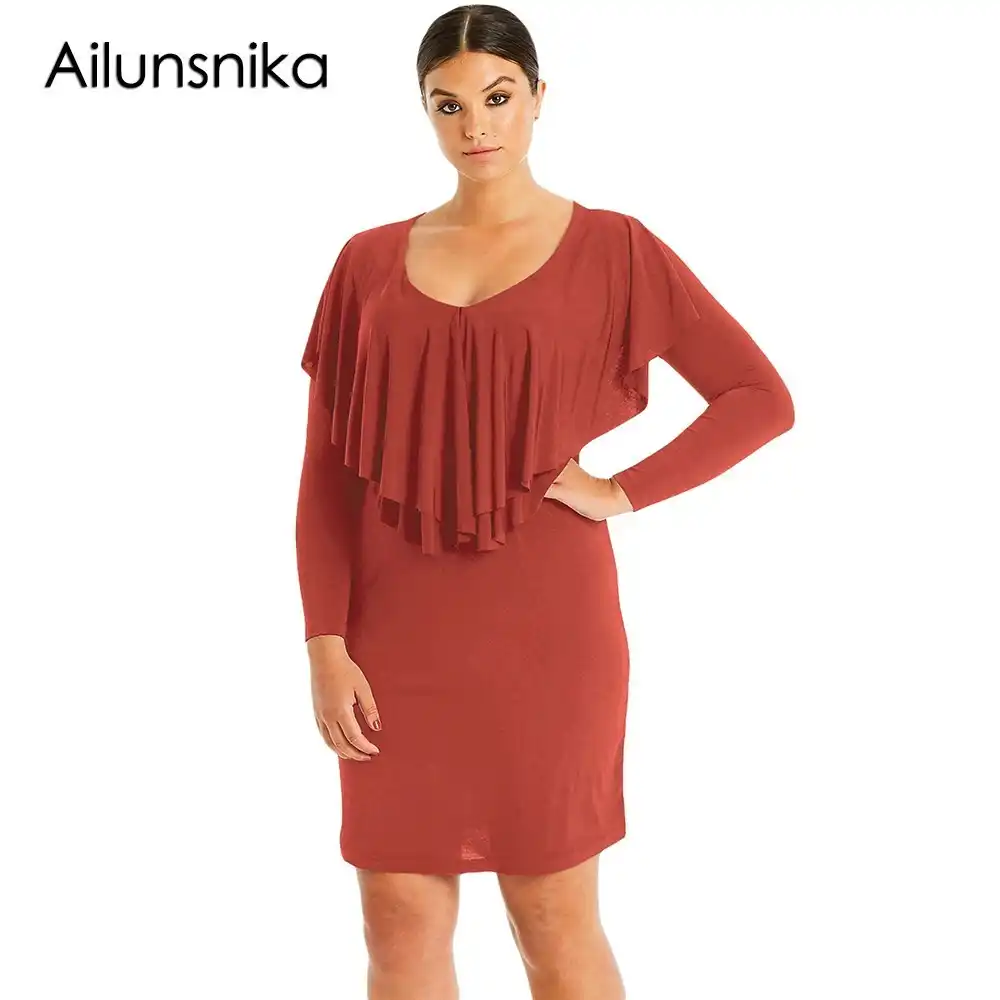 red and black casual dress