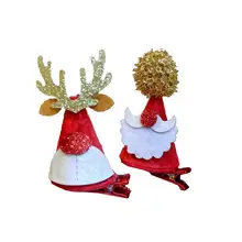 4 шт. рождественские заколки для волос Санта-шляпа заколки для волос заколки с аллигатором Заколки Красные вечерние аксессуары для волос