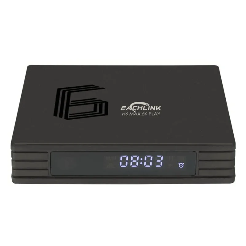 EACHLINK H6 Max Android 9.0 Smart TV Box Allwinner H6 4GB RAM 64GB ROM 2.4G+5.8G WiFi 100Mbps USB3.0 BT4.1 Set Top Box 6K H.265