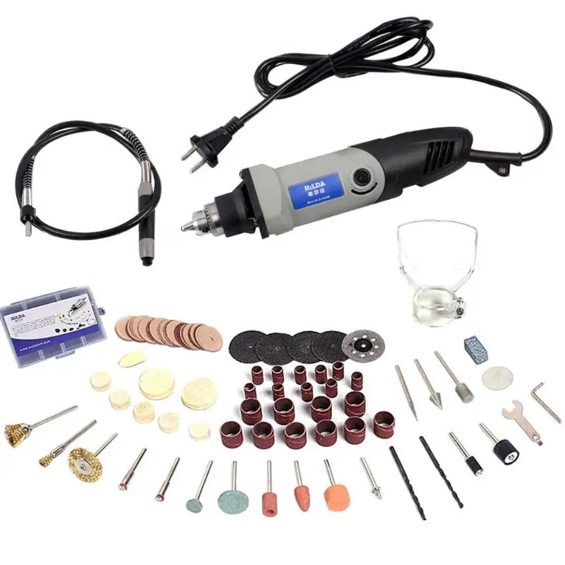 

94pcs Mini Electric Drill Variable Speed Grinder Engraving Accessories 400W 220V Power Tools DIY Electric Engraver Grinder