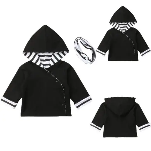 

0-2 Years Kid Autumn Winter Fashion Baby Boy Hoodies Toddler Stripe Hooded Tops With Sraff Outfits Set Newborn Kids Set 2pcs