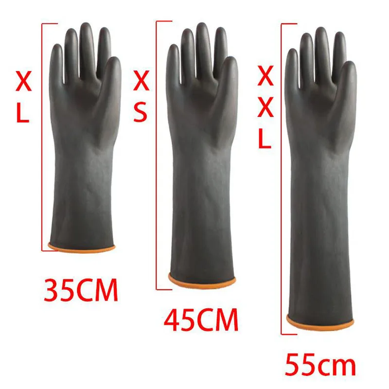 

Safety Gloves Anti-cut Gloves Acid and Alkali Resistant oil resistant Glove Latex Black Non-slip Thick Durable GST020