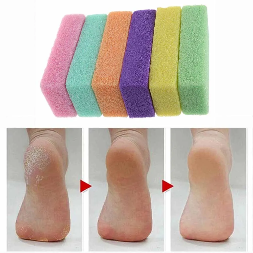 

1PC High Quality PU Pumice Sponge Stone Exfoliate Foot Feet Care Dead Dry Skin Callus Pedicure Beauty Tool Random Color