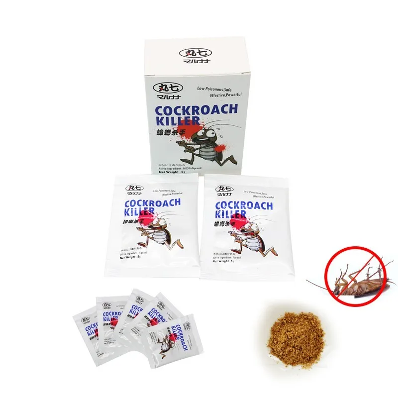 

5pcs/lot Powerful Effective Cockroach Killer Bait Pest Control Cockroach Killing Repellent Powder Fipronil Poison