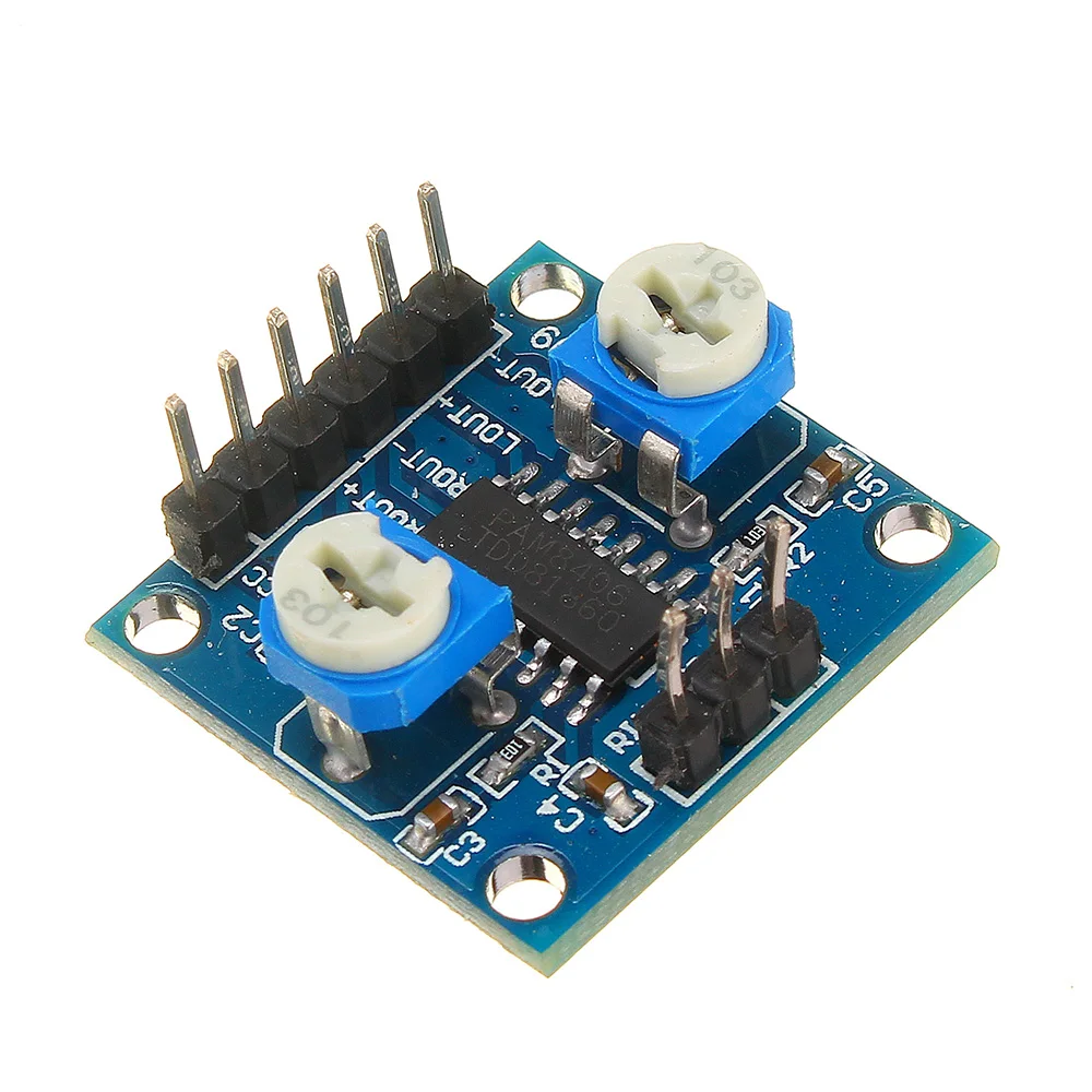

LEORY NEW 5W*2 PAM8406 Digital Amplifier Board Volume Potentiometer Stereo Noiseless Power Amplifier