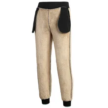 Зимние мужские брюки размера плюс, большие 6XL, 7XL, 8XL, повседневные, толстые, с меховой подкладкой, теплые, флисовые, с эластичной резинкой на талии, большие мужские брюки