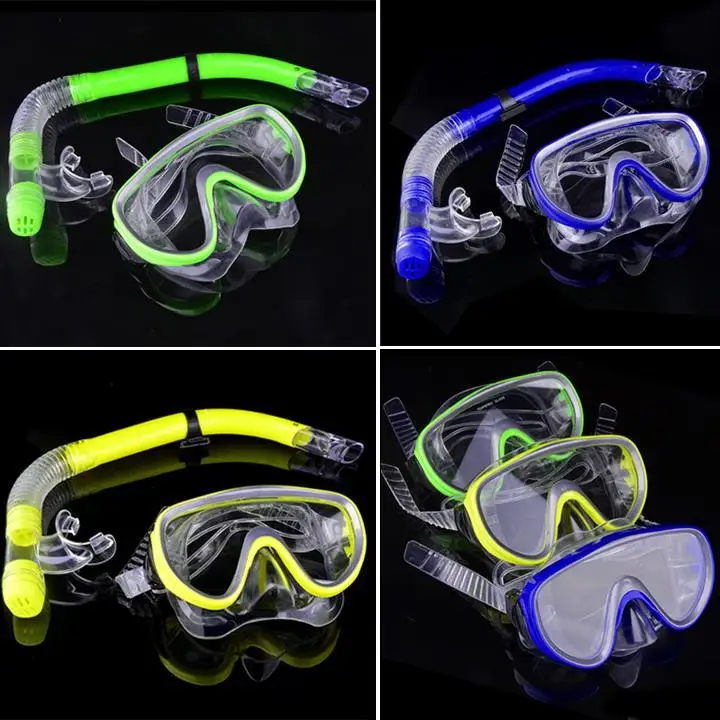 Дайвинг плавательные очки маски для подводного плавания дыхательный желтый, зеленый, оранжевый, синий трубчатый комплект для ласт