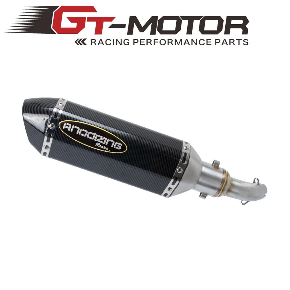 

Motorcycle Exhaust System Slip On Middle Pipe Link Muffler For YAMAHA YZF-R3 YZF R25 R3 2014-2018 MT03 MT-25 2016-2018 Slip-On
