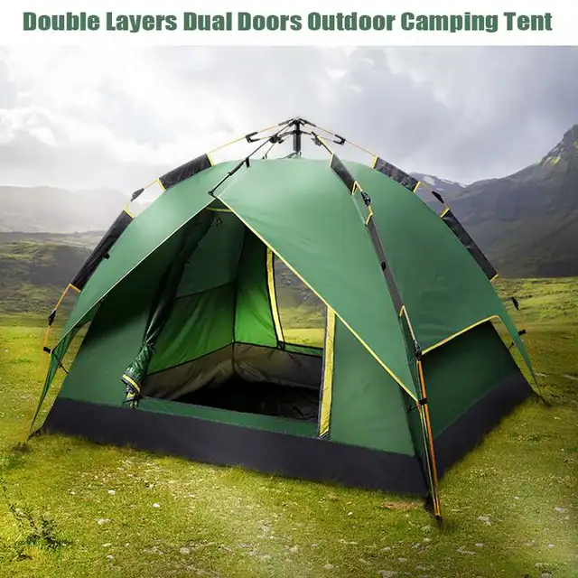 Cheap 3 / 4 Person Automatic Tent Beach Tent Two-layer Double Tent Leisure Tent 200 * 200 * 135cm 190T Polyester PU Green / Blue Cheap 3 / 4 Person Automatic Tent Beach Tent Two-layer Double Tent Leisure Tent 200 * 200 * 135cm 190T Polyester PU Green / Blue