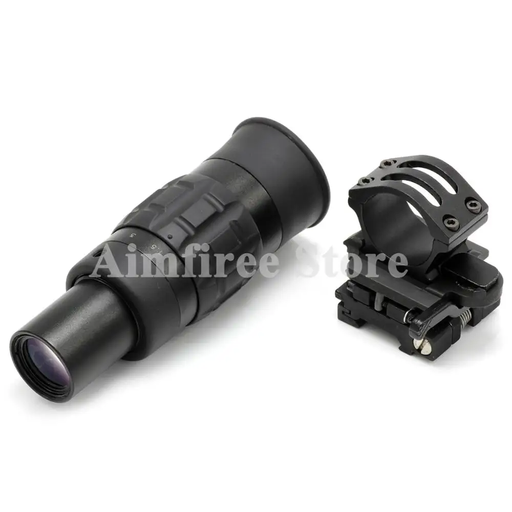 

Tactical 1.5-5 Zoom Optics Magnifier With Flip To Side Scope Mount Riser For Hunting Red Dot Ak 47 Riflescope