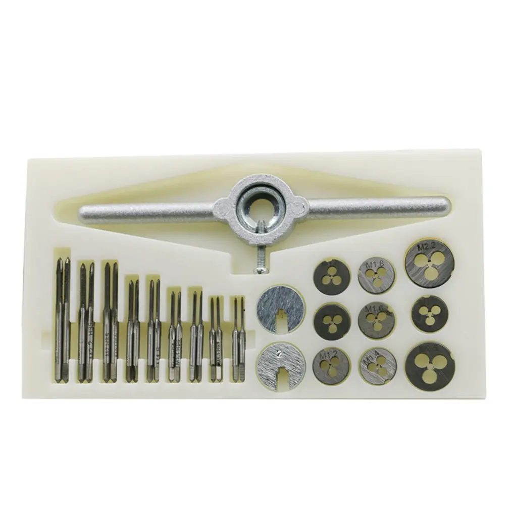 

30 PCS Metric Tap Die Set High Speed Steel Screw Thread Drill Kit Professional Thread Gauge Adjustable Wrench Hand Tools