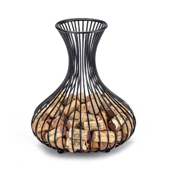 

Nordic Wine Stopper Storage Basket Container Home Bar Decor Cage Rack Resin Crafts Home Accessories