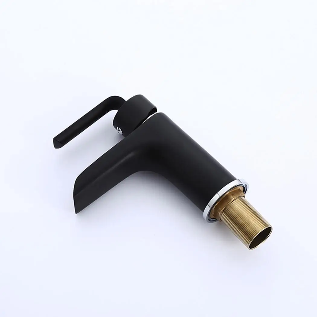 

Durable Practical Anti-rust Household Single Handle Waterfall 50 Black 0-60C Faucet Home
