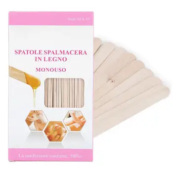 

50Pcs/Box Disposable Wooden Epilation Depilatory Wax Applicator Stick Spatula Hair Removal Tool hair