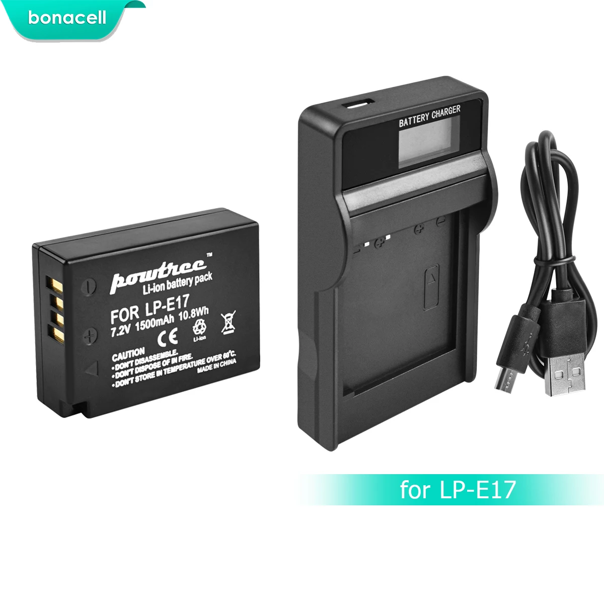 Powtree 1500 мА/ч LPE17 LP E17 Батарея + ЖК дисплей Зарядное устройство для цифровой