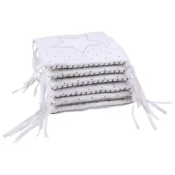 6 шт. комплект кроватки бампер pad хлопок дышащая сетка с мягкой подкладкой детское сиденье подушки детское постельное белье pad вышитые