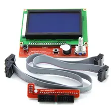 Lcd 12864 Version Graphic Smart Display Controller Module With Adapter And Cable For Ramps 1.4 Reprap 3D Printer Kit