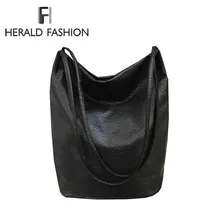 Herald модная женская сумка из мягкой кожи, качественная женская сумка на плечо, Повседневная сумка-мешок, женская сумка через плечо