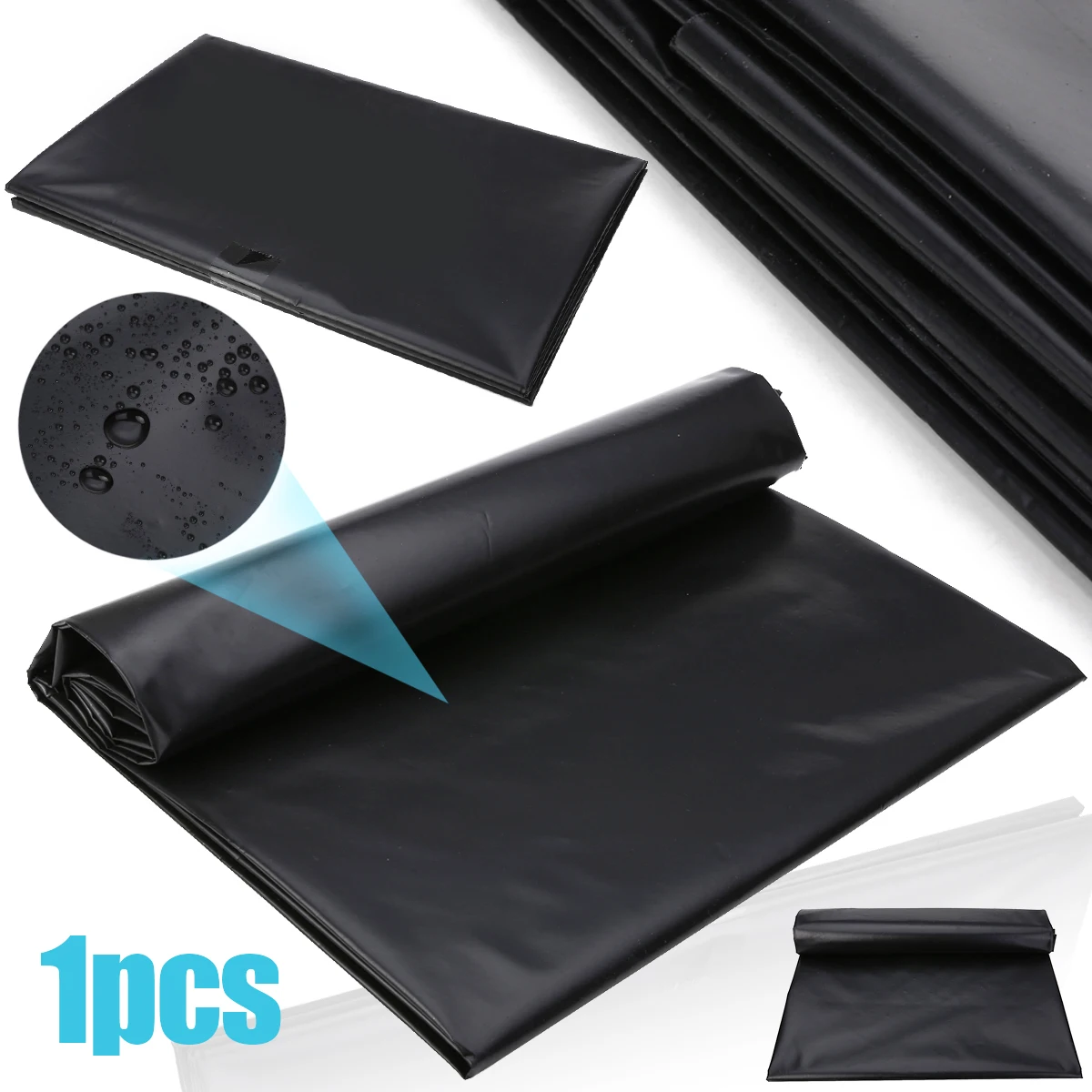 

3*2m Mayitr Fish Pond Liner HDPE Membrane Reinforced Guaranty Landscaping for Garden Pool Pond Waterproof Liner Cloth