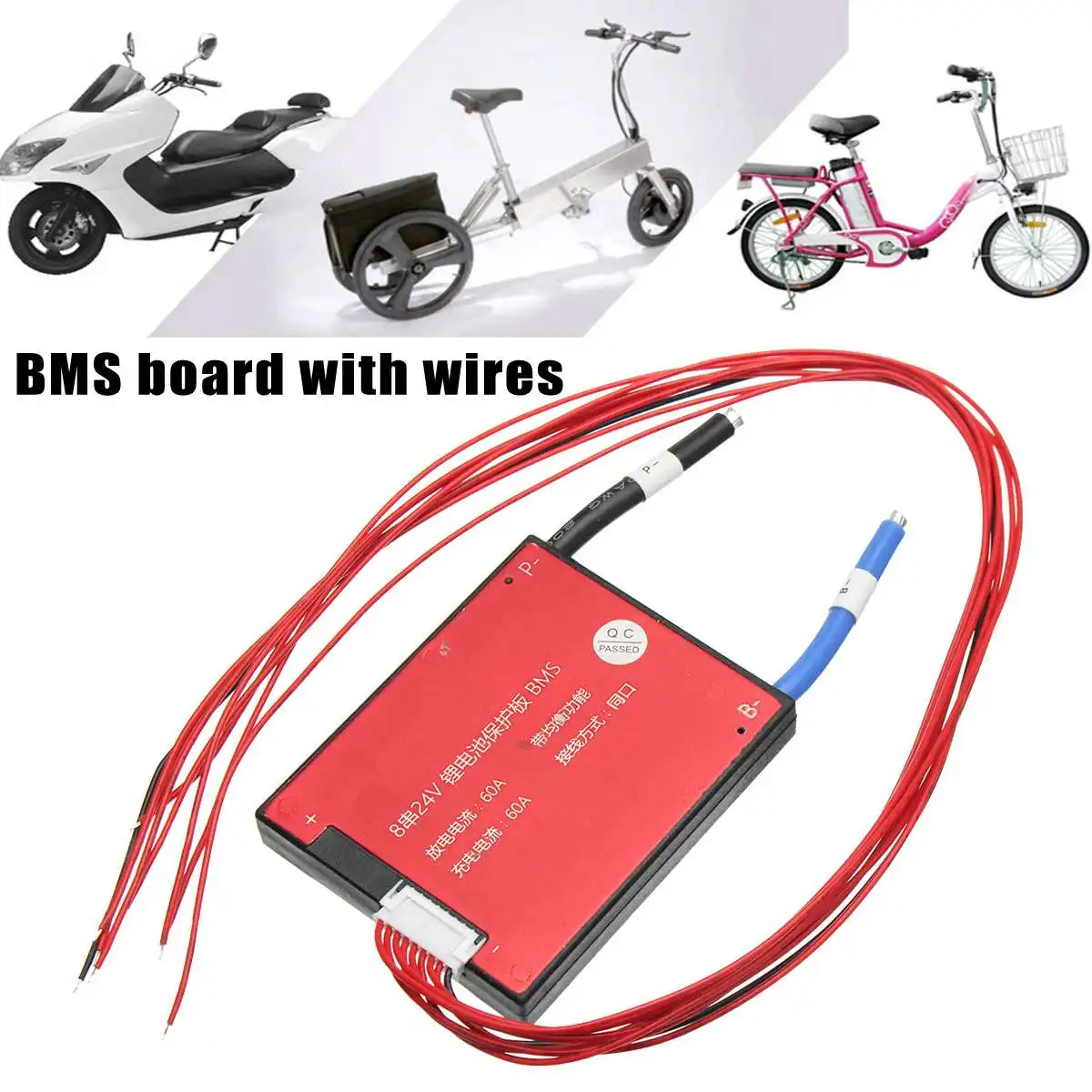 

8s 24V 18A/25A/35A/45A/60A BMS PCB PCM Battery Protections Board for Ebike Electric Bicycle Same Port For Electric Bike Scooter