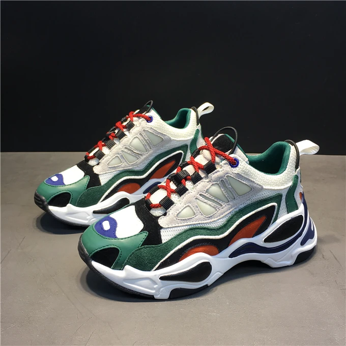 Marque as Mujerleather Zapatos Femmes Compensées As Sneakers Chaude Pic Décontractées Semelles Femme Mujer Lacets Zapatillas Confortable À De Pic Chaussures TlJF1Kc