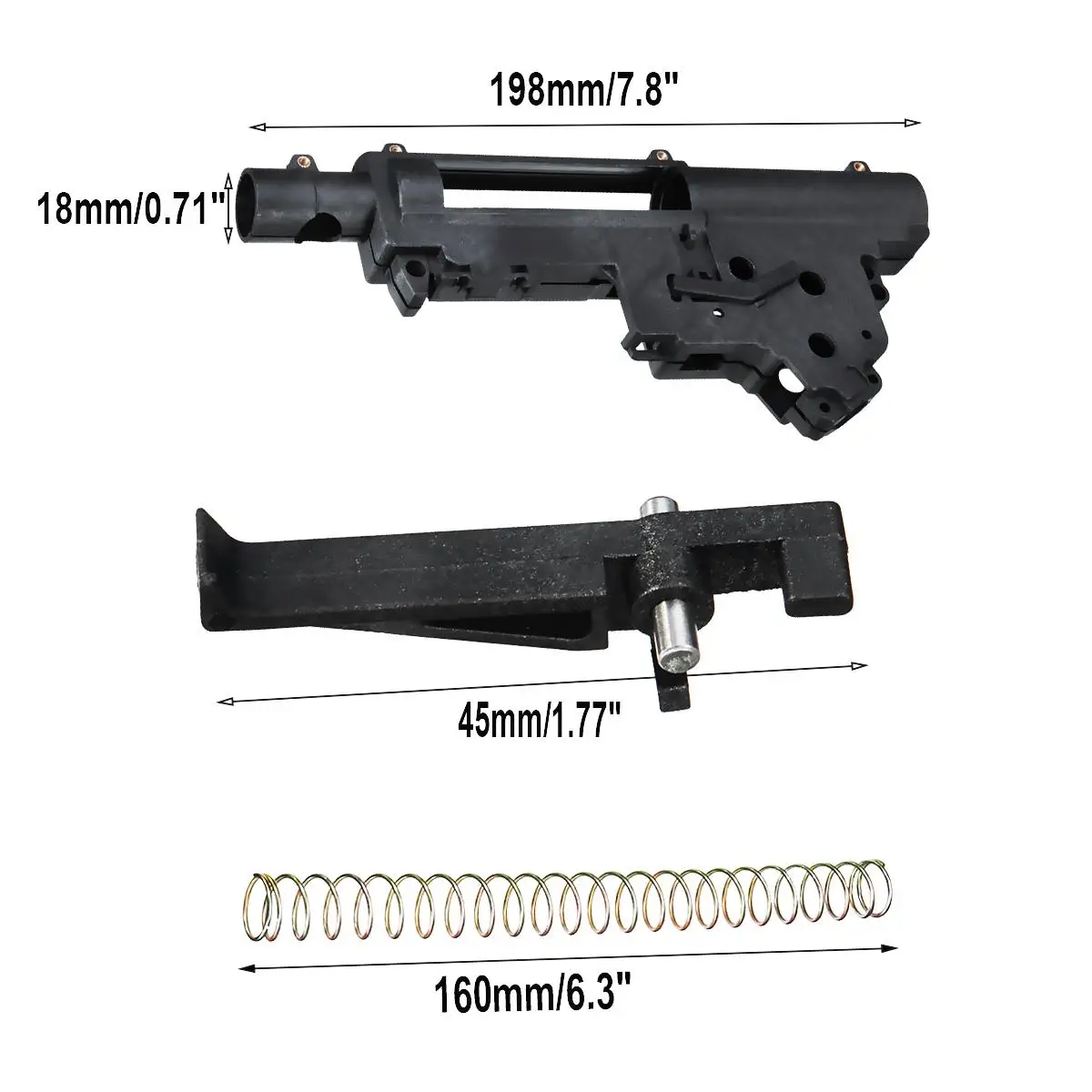 Корпус коробки передач приемник ТРИГГЕРНАЯ пружина для JinMing Gen8 M4A1 гелевые шарики игрушечных пистолетов