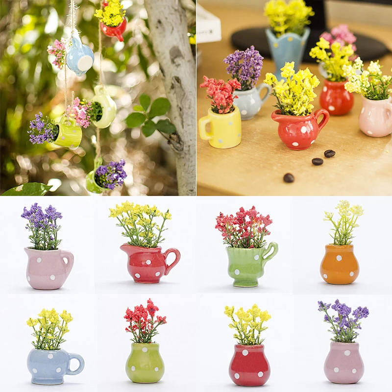 

High Quality Artificial Flower MINI Simulation Ornaments Green Plant Creative 1PC Microlandschaft Home Decoration Popular