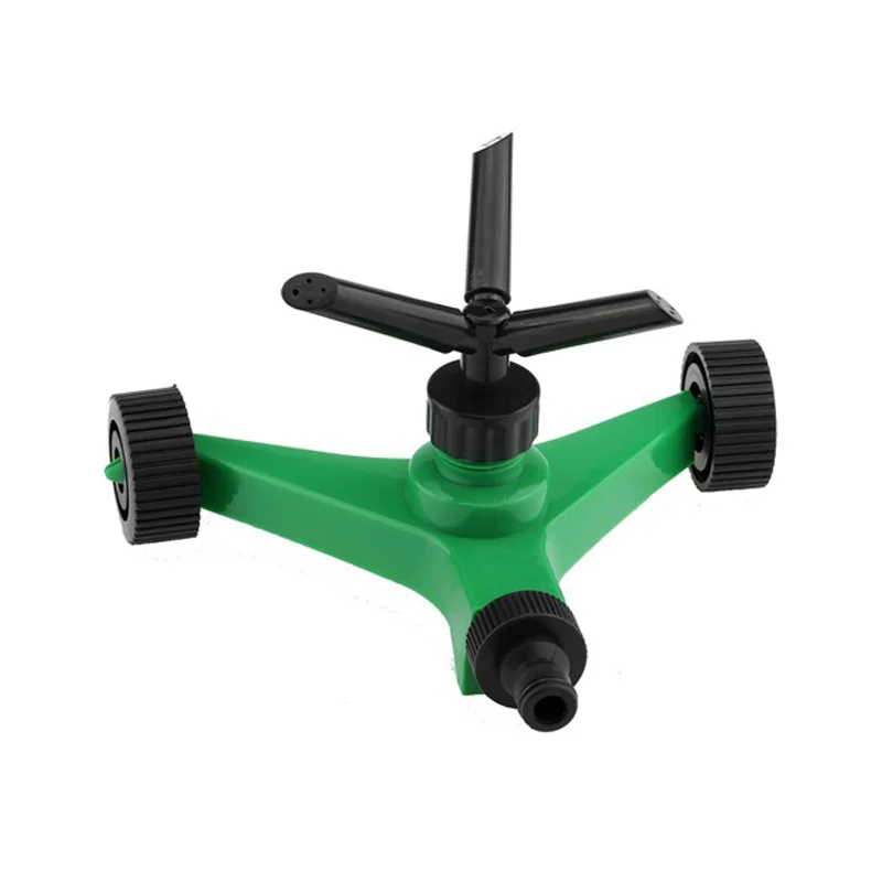 

Three-Fork Rotary Sprinkler With Wheels Watering Kits Tri-Outlet Automatic Rotating Sprinkler Garden Lawn Yard Irrigation