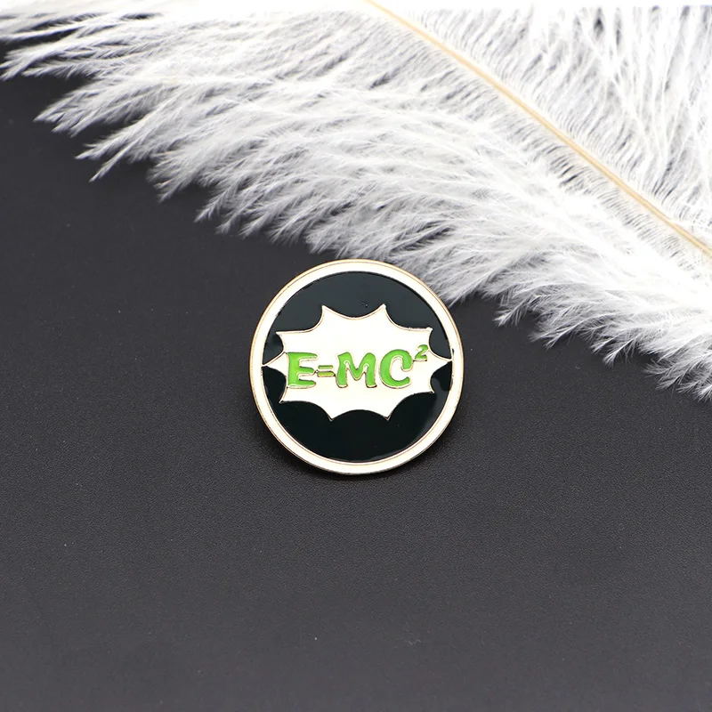 

Physical Formula Brooches Albert Einstein Enamel Pin for Kids Lapel Pin Hat Bag Pins Denim Jacket Women Brooch Badge SC4733