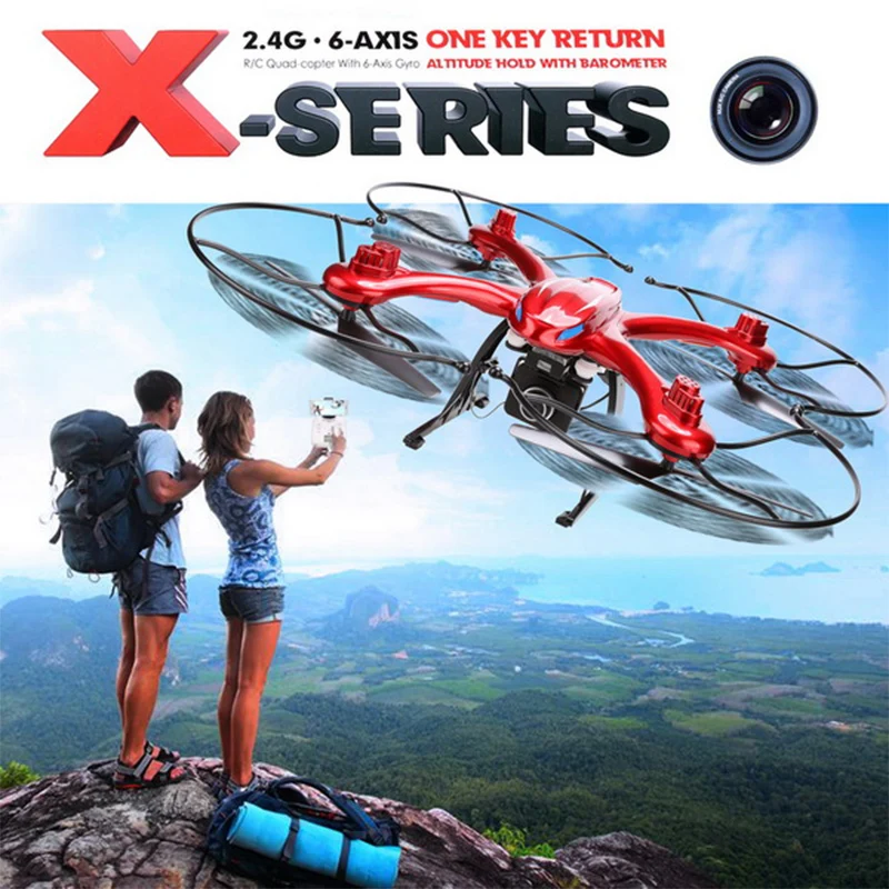 

MJX X102H X-SERIES 4CH 6-Axis Gyro Altitude Hold One Key Return RC Quadcopter RTF with WIFI FPV 720P Camera C4018 VS MJX X101