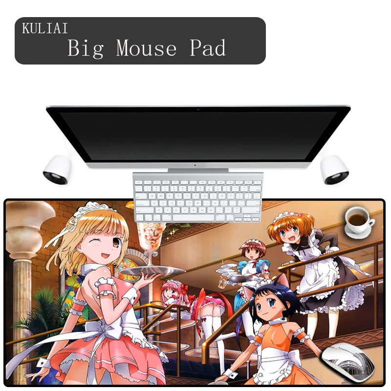 

KULIAI Genius Mahjong Girl Game Anime Mouse Pad Large Size Non-slip Player Gaming Keyboard Desks Laptop Mouse Pads for Gta V Gta
