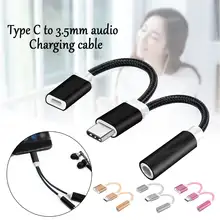Bakeey 2 в 1 Тип C до 3,5 мм аудио разъем адаптер для телефона наушников зарядное устройство кабель гарнитура конвертер для huawei mate20 Xiaomi 8
