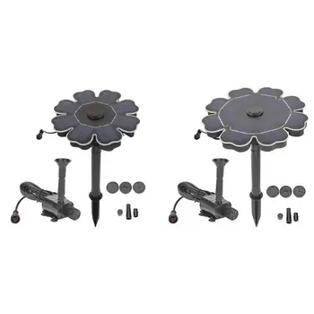 

8V 180 L/H Brushless Plug Ground Solar Water Fountain Pump for Bird Bath 180 L/H Bird Bath Pond Garden Watering Decor 4 Nozzles