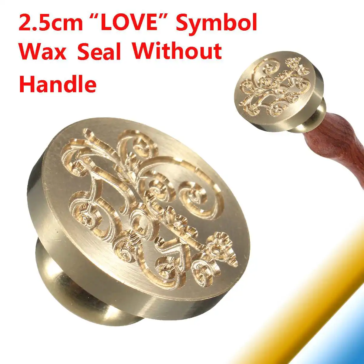 2.5cm Retro Love Symbol Initial Letter Sealing Stamps Wax Seal Stamp