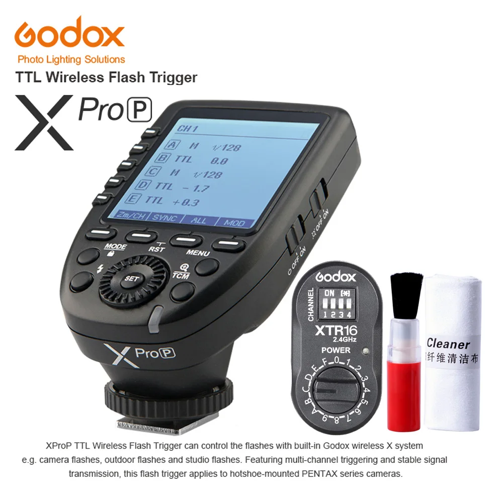 Godox ttl 2,4G Беспроводная система X HSS Беспроводной Беспроводная вспышка триггера Xpro-P XTR-16 импульсного иои непрерывного света для Pentax K-1 645Z K70 K50 KP K-S2