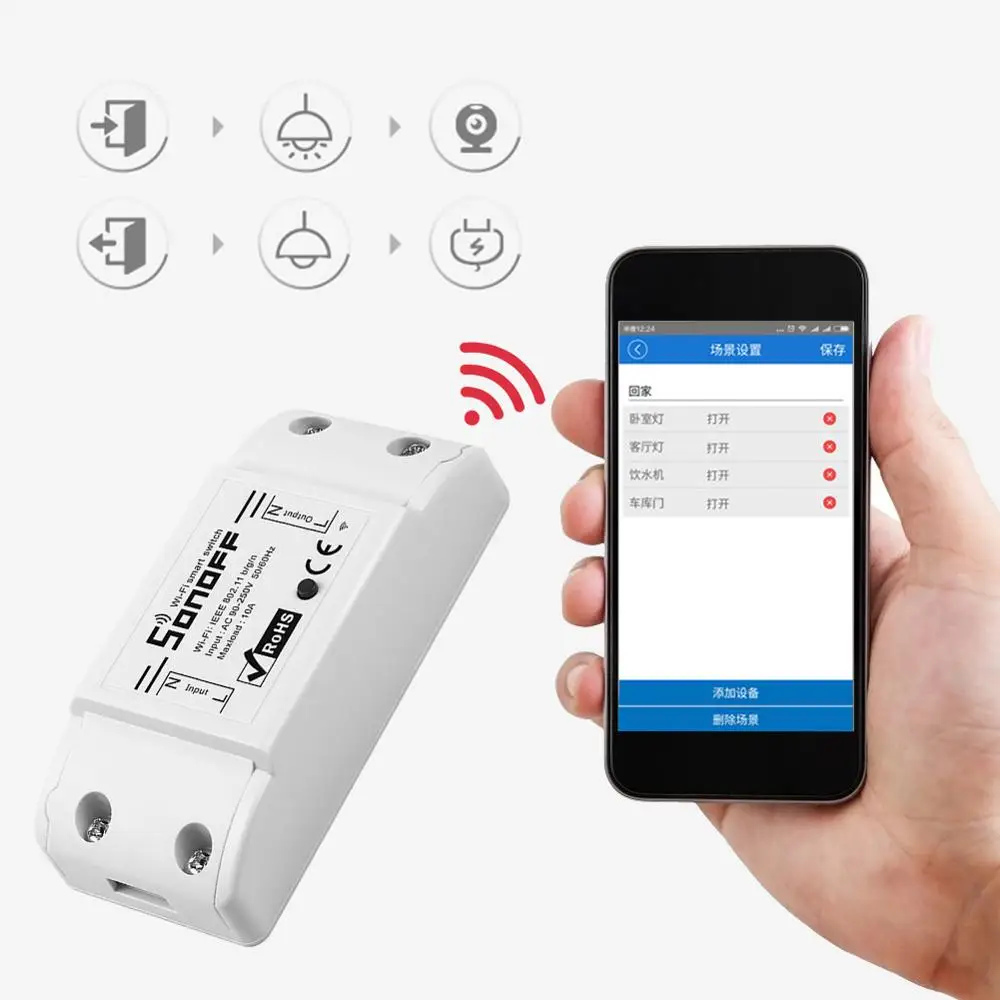 Беспроводной Wi Fi переключатель SONOFF базовый модуль автоматизации дистанционного