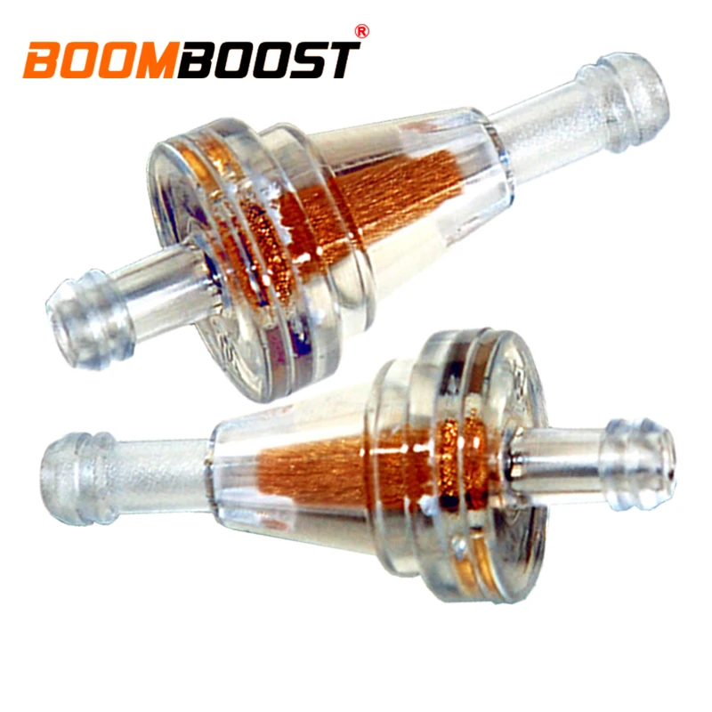 

Inline Clear Gas Filte 2x/2pcs Mini Universal Motorcycle Gas Petrol Fuel Oil Filter Replacement Small plastic 1/4" 6mm