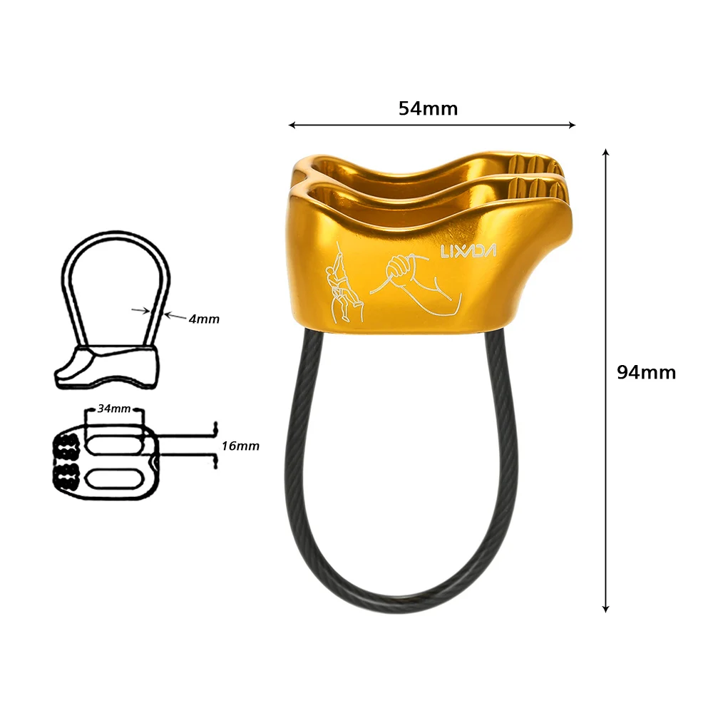 Lixada двойной слот ATC Belay Rappel устройство Открытый скалолазание карабины Abseiling горные безопасное кольцо оборудование для скалолазания