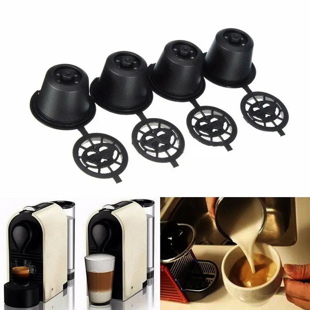 4PCS Reusable Replacement Coffee Filter Refillable For Nespresso Machines Spoon 2019 New Coffeeware Filters 4PCS Reusable Replacement Coffee Filter Refillable For Nespresso Machines Spoon 2019 New Coffeeware Filters