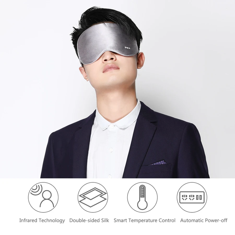 Xiaomi Mijia Pma Graphene терапия с подогревом маска для глаз шелковая повязка для глаз Уменьшение усталости массажер для глаз для Xiaomi умный дом Комплект