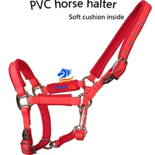 Повод ПВХ для лошади, металл серебристого цвета фитинги. мягкая подушка внутри(BL40071